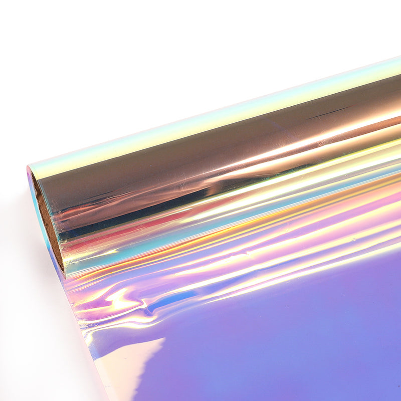 Rainbow Colorful Self Adhesive Decoration Sticker Dichroic Building Glass Window Tint Film