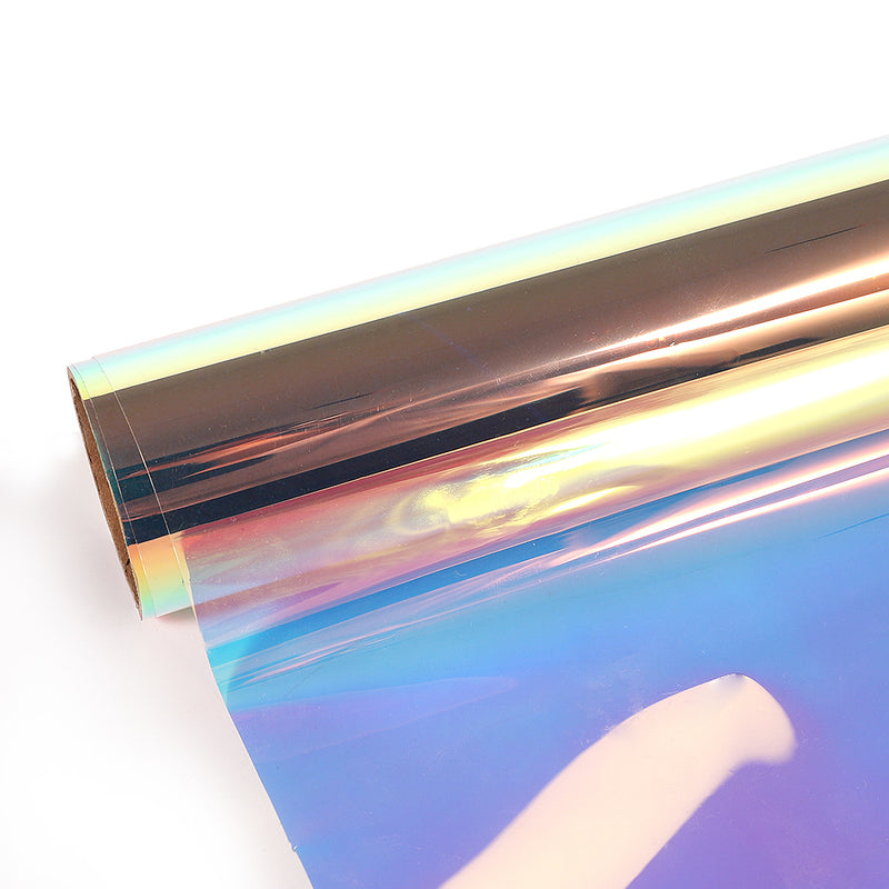 Rainbow Colorful Self Adhesive Decoration Sticker Dichroic Building Glass Window Tint Film